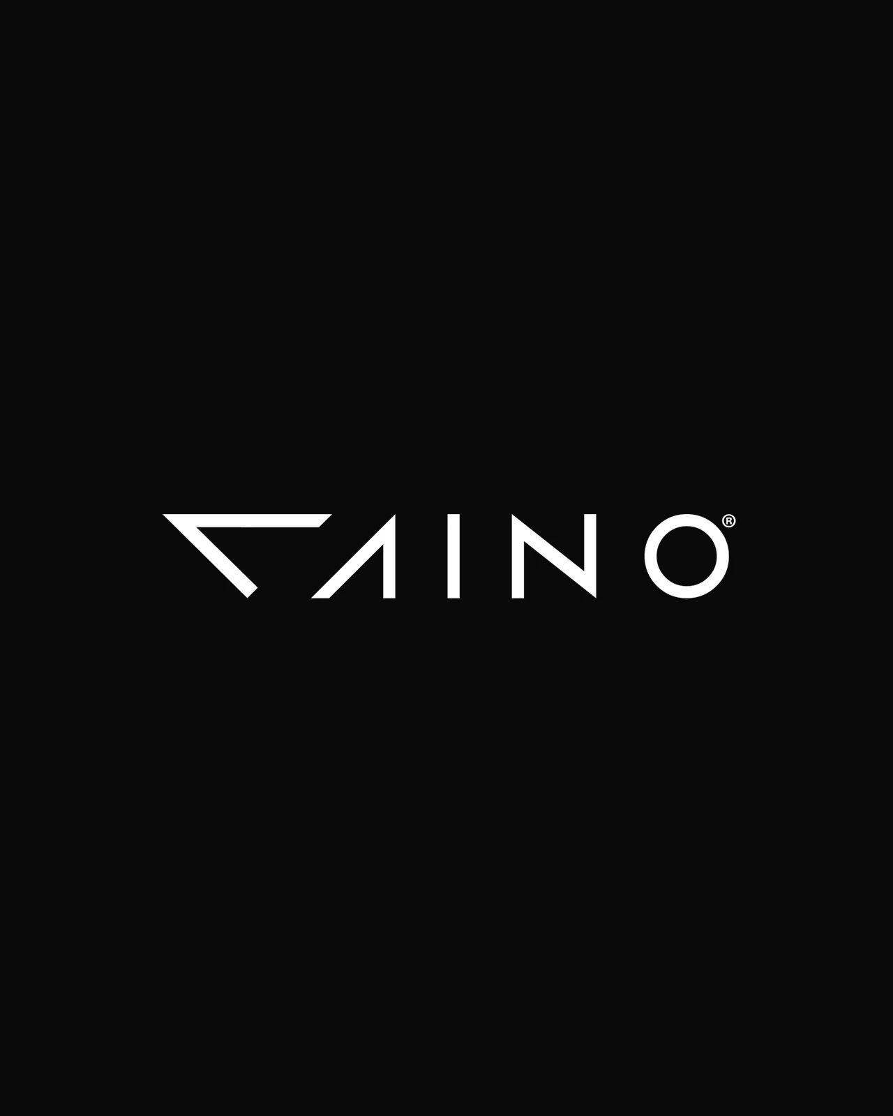 Logo di CAINO, bianco su fondo nero